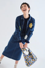Load image into Gallery viewer, Compania Fantastica Navy Blue Knit Ruffle Jumper