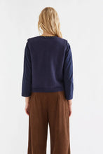 Load image into Gallery viewer, Compania Fantastica Navy Knit Vest With Multicoloured Velvet Buttons