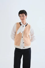 Load image into Gallery viewer, Compania Fantastica Orange and White Knitted Vest
