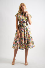 Load image into Gallery viewer, Fleur Summer Dream Print Midi Shirt Dress