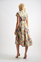 Load image into Gallery viewer, Fleur Summer Dream Print Midi Shirt Dress