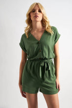 Load image into Gallery viewer, Adonia Linen Mix V Neck Playsuit