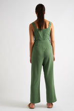Load image into Gallery viewer, Dawson Linen Mix Strappy Jumpsuit Green