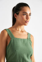 Load image into Gallery viewer, Dawson Linen Mix Strappy Jumpsuit Green