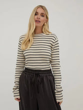 Load image into Gallery viewer, Fika Ebba Black Satin Elasticated Waist Trousers