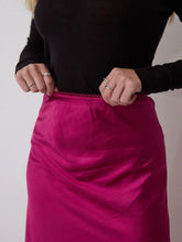 Load image into Gallery viewer, Fika Angel Luxe Berry Satin Skirt