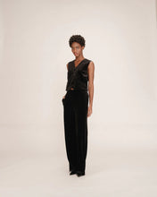 Load image into Gallery viewer, Grace And Mila Totem Black Velvet Waistcoat