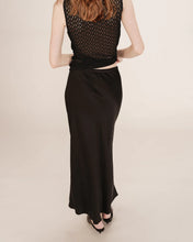 Load image into Gallery viewer, Grace And Mila Talmas Satin Skirt Black