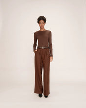 Load image into Gallery viewer, Grace And Mila Toni Sheer Top Chocolate