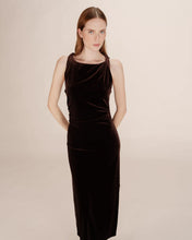 Load image into Gallery viewer, Grace And Mila Tivoli Velvet Dress Chocolate