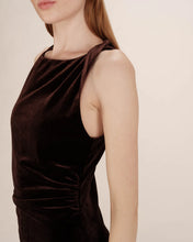 Load image into Gallery viewer, Grace And Mila Tivoli Velvet Dress Chocolate