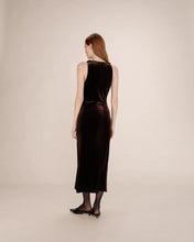 Load image into Gallery viewer, Grace And Mila Tivoli Velvet Dress Chocolate