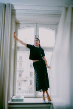 Load image into Gallery viewer, Byoung Byperlina Velvet Black Top