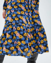 Load image into Gallery viewer, Midi Shirt Dress With Floral Print