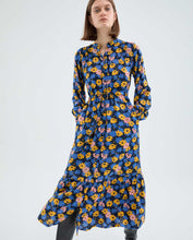 Load image into Gallery viewer, Midi Shirt Dress With Floral Print