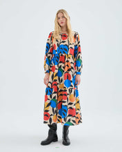 Load image into Gallery viewer, Long Sleeves Midi Dress With Leaf Print