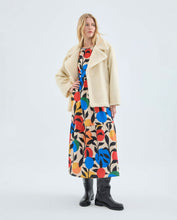 Load image into Gallery viewer, Long Sleeves Midi Dress With Leaf Print