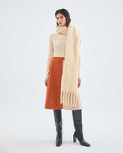 Load image into Gallery viewer, High Waisted Two Tone Orange Corduroy Skirt