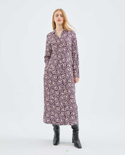 Load image into Gallery viewer, Retro Geometric Print Midi Dress