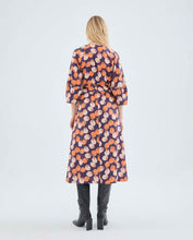 Load image into Gallery viewer, Flowers Print Midi Dress