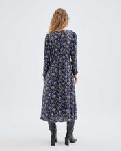 Load image into Gallery viewer, Blue Floral Print Midi Dress