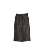 Load image into Gallery viewer, Nory Faux Leather Midi Skirt Chocolate