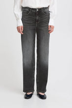 Load image into Gallery viewer, Ichi Ihtwiggy Straight Long Jeans Washed Black