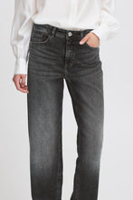 Load image into Gallery viewer, Ichi Ihtwiggy Straight Long Jeans Washed Black