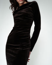 Load image into Gallery viewer, Oceane Velvet Dress Black