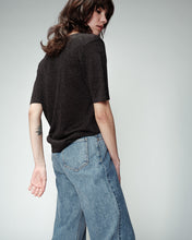 Load image into Gallery viewer, Omalia Lurex V-Neck Top Black