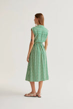 Load image into Gallery viewer, Compania Fantastica Green Stripe Midi Dress