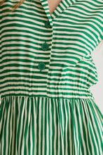 Load image into Gallery viewer, Compania Fantastica Green Stripe Midi Dress