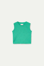 Load image into Gallery viewer, Compania Fantastica Green Chain-Stitched Knit Top