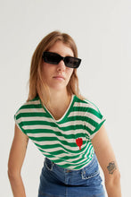 Load image into Gallery viewer, Compania Fantastica Embroidered Tulip Detail T-Shirt