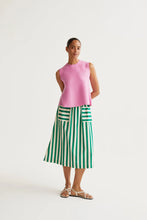Load image into Gallery viewer, Compania Fantastica Green Midi Skirt