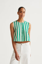 Load image into Gallery viewer, Compania Fantastica Green Striped Top