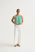 Load image into Gallery viewer, Compania Fantastica Green Striped Top
