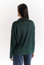 Load image into Gallery viewer, Europa Marl Polo Neck Top in Green