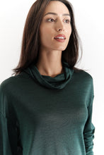 Load image into Gallery viewer, Europa Marl Polo Neck Top in Green