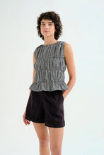 Load image into Gallery viewer, Compania Fantastica Black Gingham Top