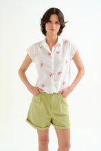 Load image into Gallery viewer, Compania Fantastica Lobster Embroidery Cotton Shirt