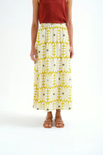 Load image into Gallery viewer, Compania Fantastica Olive Flowers Skirt