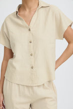 Load image into Gallery viewer, Byoung Byfalakka Cap Sleeve Shirt Natural