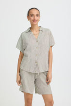 Load image into Gallery viewer, Byoung Byfalakka Cap Sleeve Shirt Stripe