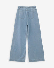 Load image into Gallery viewer, Grace And Mila Pompon Midrise Jeans Sky Blue