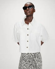 Load image into Gallery viewer, Grace And Mila Vita Oversized Denim Shirt Off White