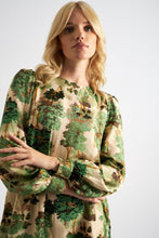 Load image into Gallery viewer, Didee Forest Scape Print Mini Dress - Green