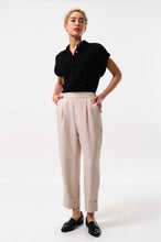 Load image into Gallery viewer, Bayeux Sustainable Satin Back Crepe Trousers Cream