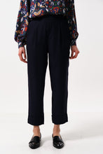 Load image into Gallery viewer, Bayeux Sustainable Satin Back Trousers Navy
