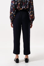 Load image into Gallery viewer, Bayeux Sustainable Satin Back Trousers Navy